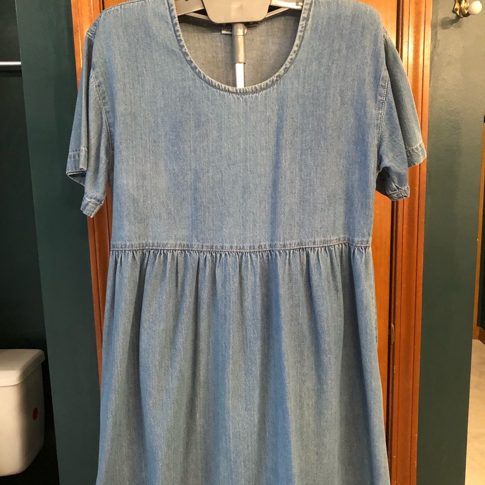 Match label denim dress. Size M.